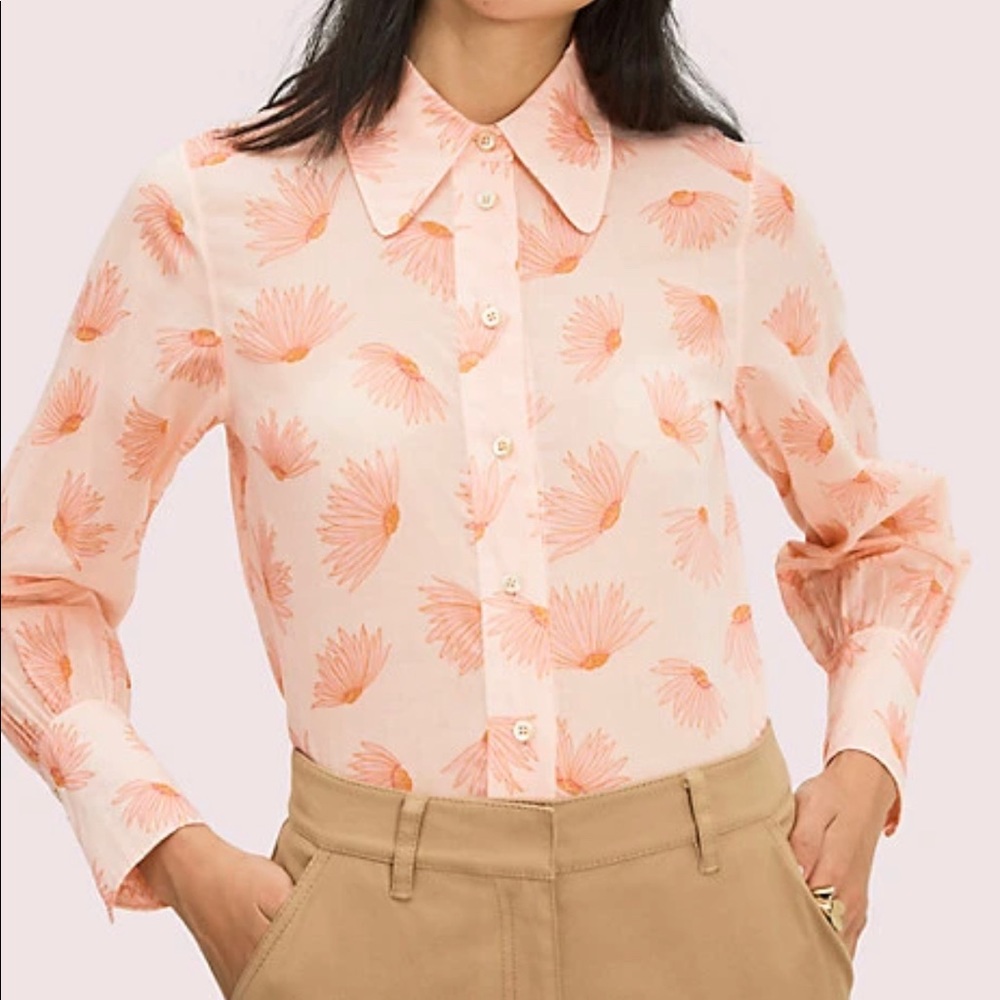 Kate Spade Falling Flower Shirt size S